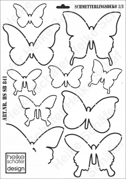 Schablone-Stencil A3 373-0841 Schmetterlingsdeko